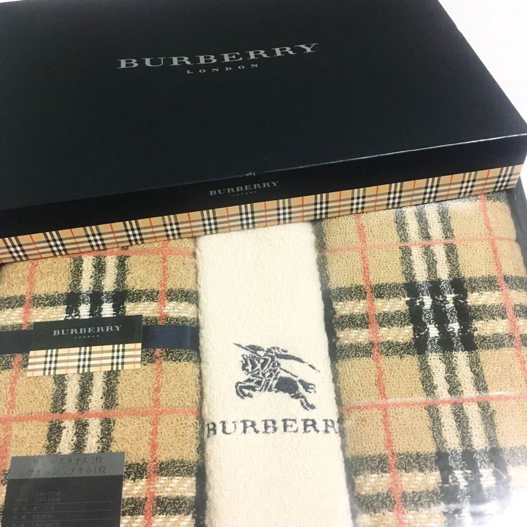 ☆未使用☆正規品☆日本製 BURBERRY バーバリー ウォッシュタオル
