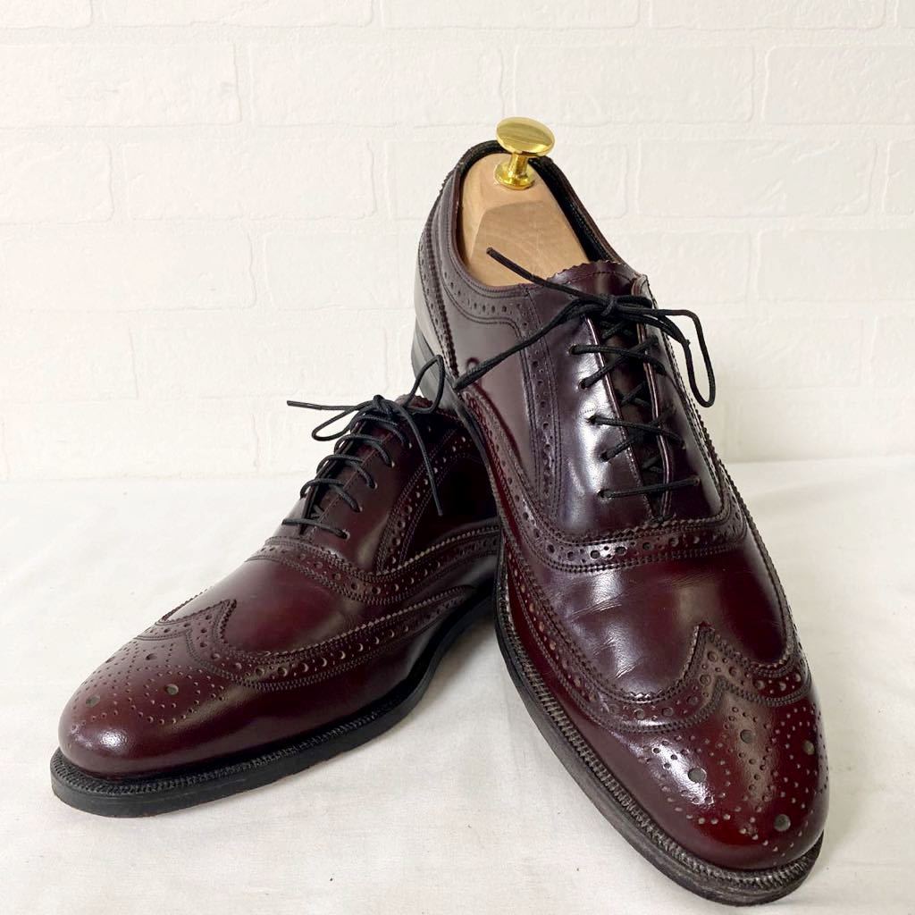【数量限定，お買い得】 2868 FLORSHEIM フローシャイム ドレスシューズ ウィングチップ レースアップ メダリオン メンズ 7 バーガンディ(25.0cm)｜売買されたオークション情報、yahooの商品情報をアーカイブ公開 - オーク 25.0cm