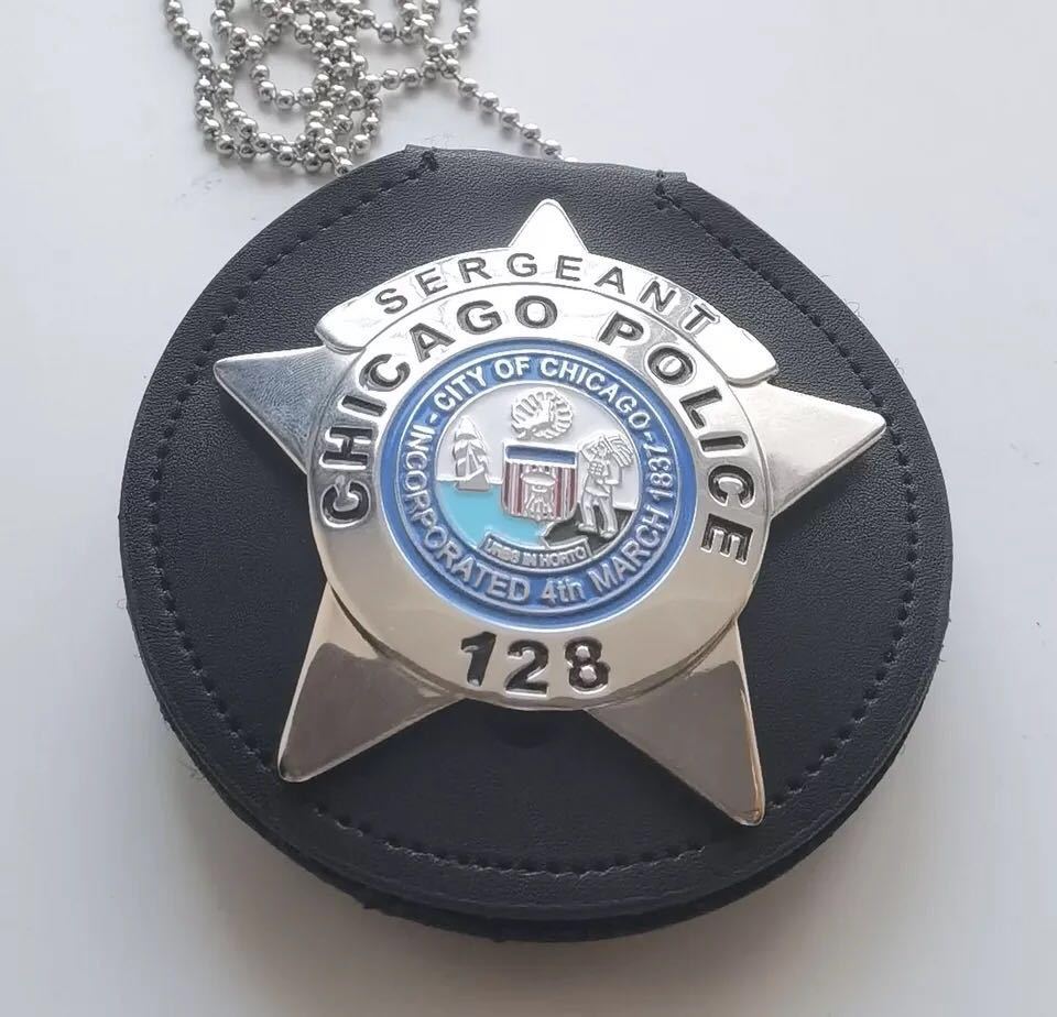 ポリスバッジホルダー 米国 シカゴ警察バッジホルダー No シカゴ警察 0