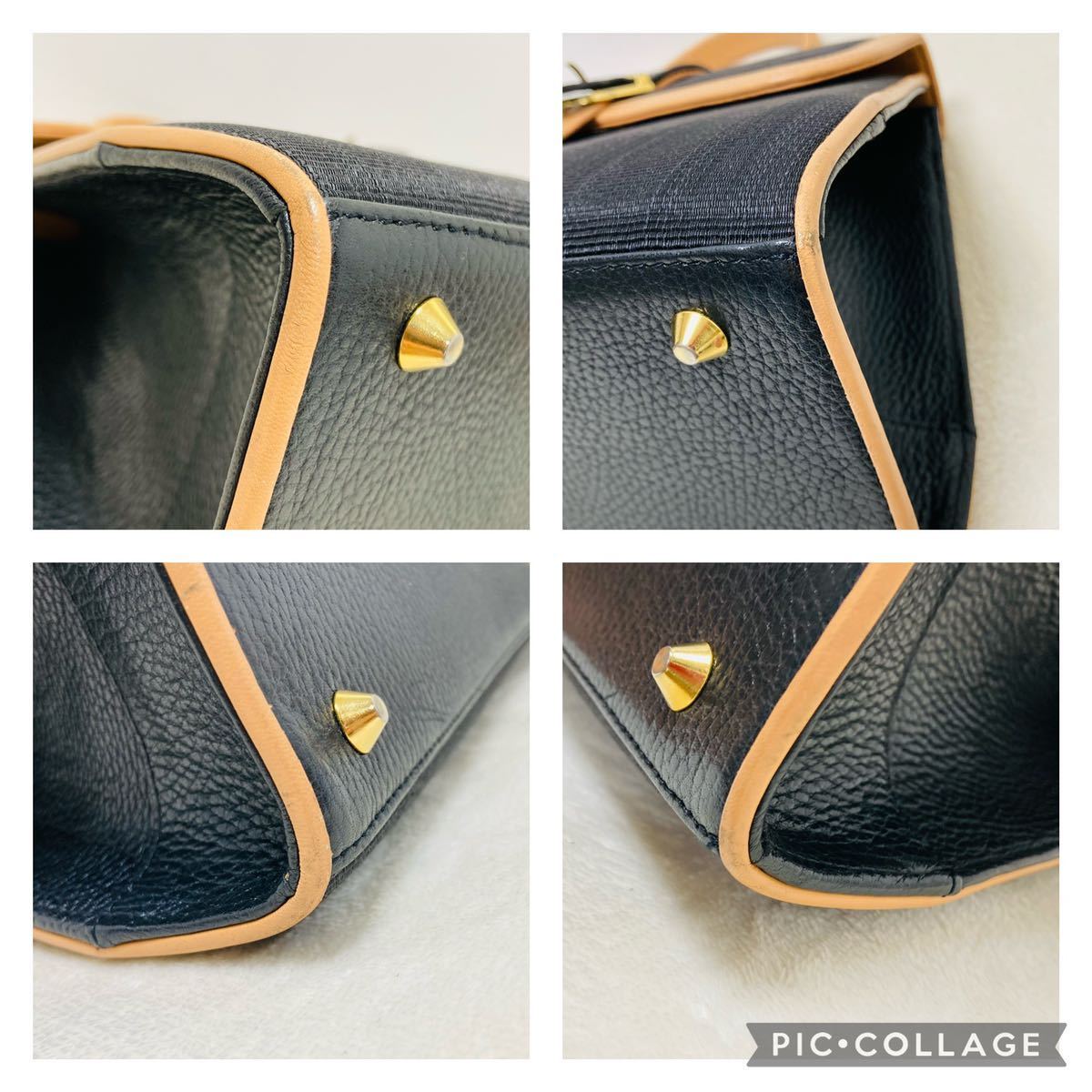美品 ☆1円スタート☆ 高級感 ホースヘアー × レザー ハンドバッグ 