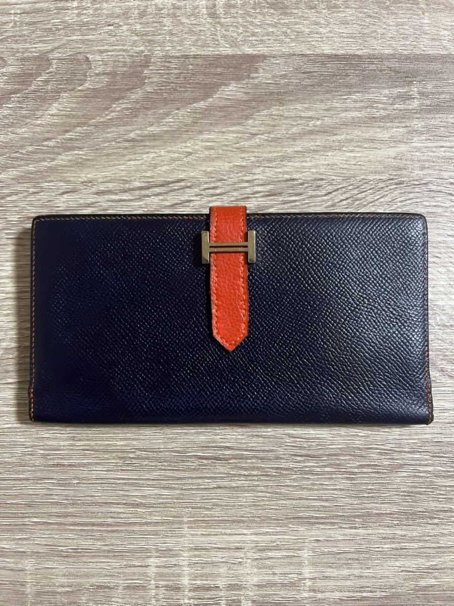 HERMES エルメス ヴォーエプソン ベアンスフレ 長財布 バイ HERMES エルメス ヴォーエプソン ベアンスフレ 長財布 バイ