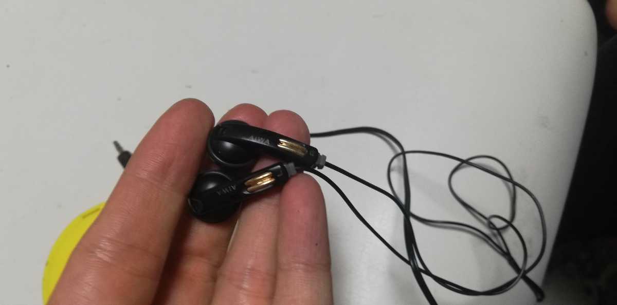中古動作品 AIWA アイワ ステレオヘッドホン イヤホン HP-V35