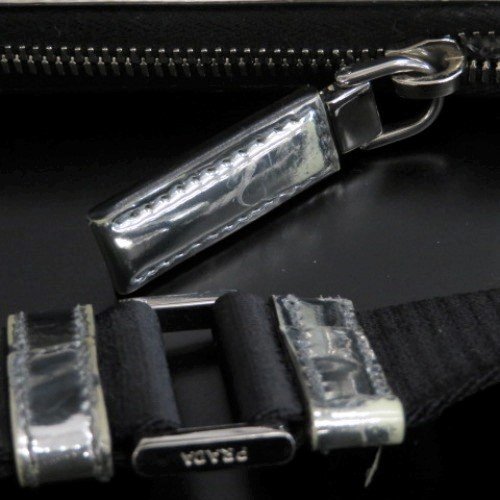 プラダ 斜め掛け ショルダーバッグ PRADA ショルダー レディース 58395☆1円スタート☆PRADA 綺麗 ロゴ ブランド レザー | ブラック (PRADA バッグ QOM