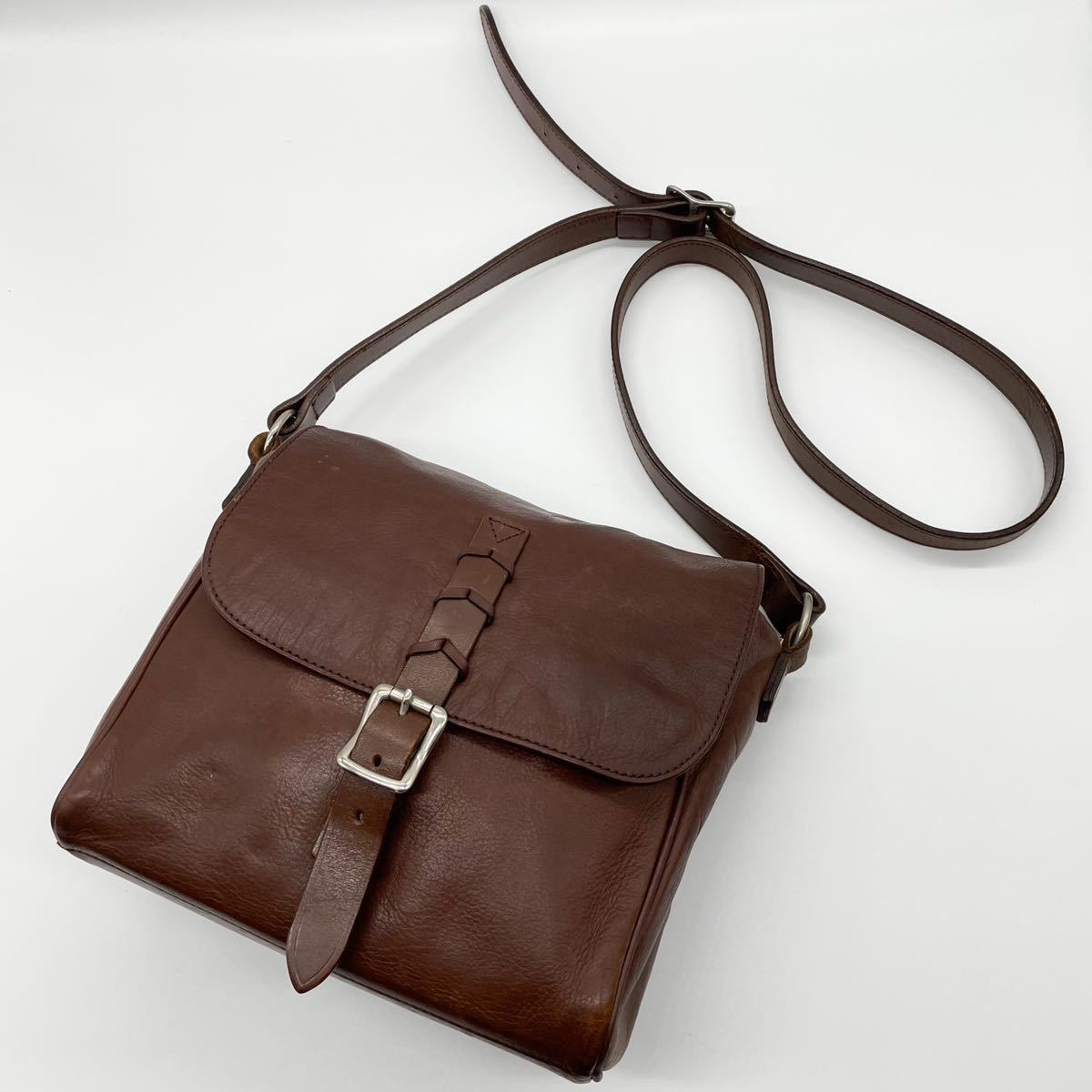 1円【美品】SOMES SADDLE ソメスサドル ショルダーバッグ ポシェット 