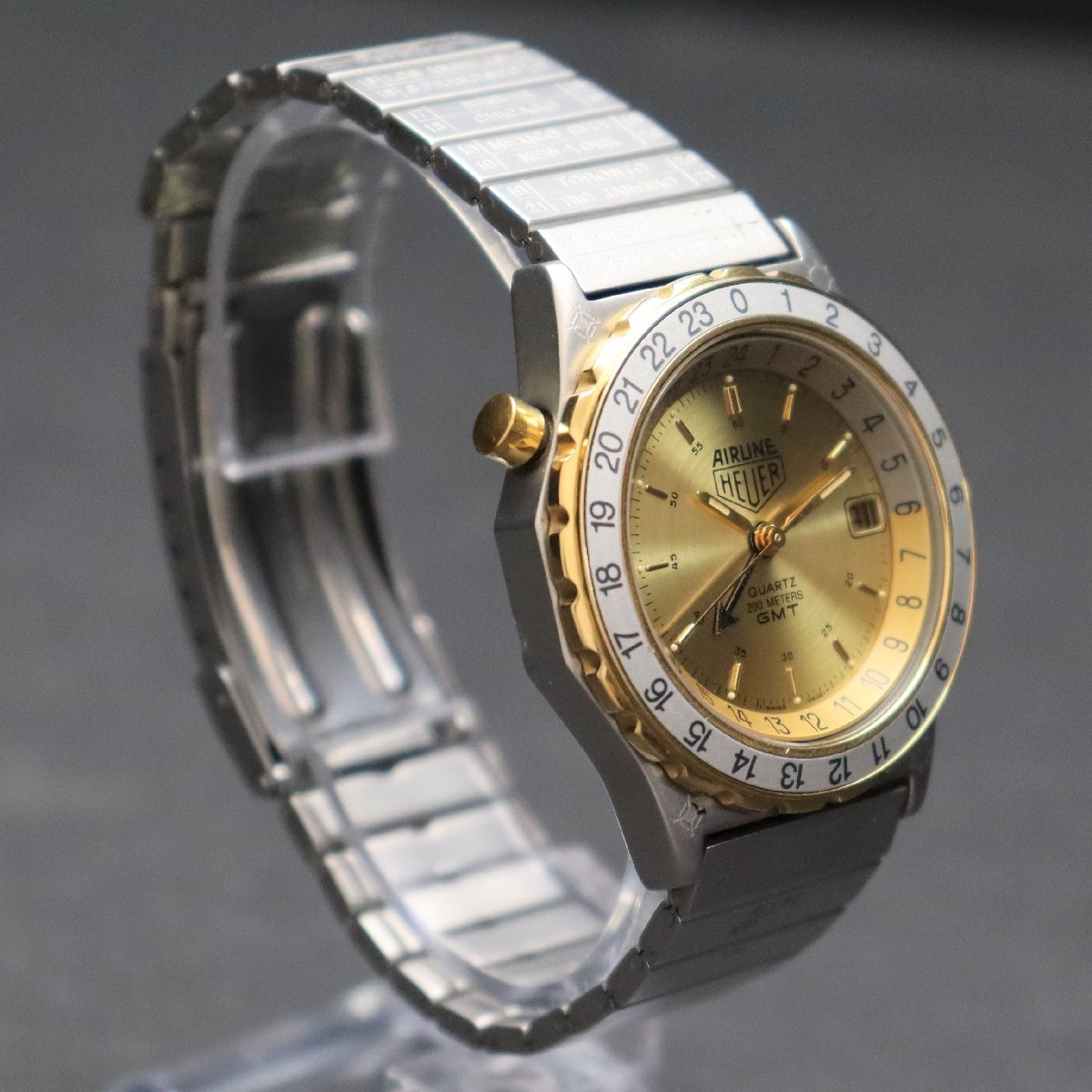 OH済 希少 GMT付 旧ロゴ HEUER ホイヤー(タグホイヤー) エアライン