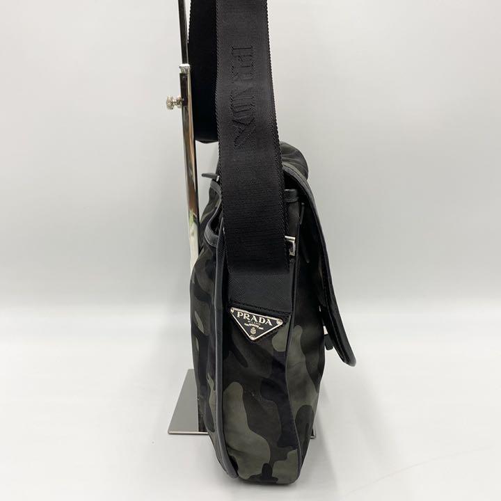 PRADA プラダ ショルダーバッグ 三角プレート 迷彩 ブラック（希少 