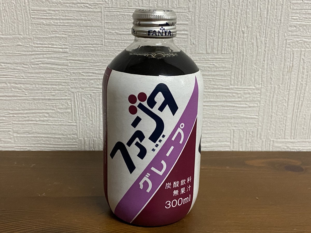 超レア】ファンタ（グレープ）瓶/ビン☆だるま型 300ml☆1987年(5-27