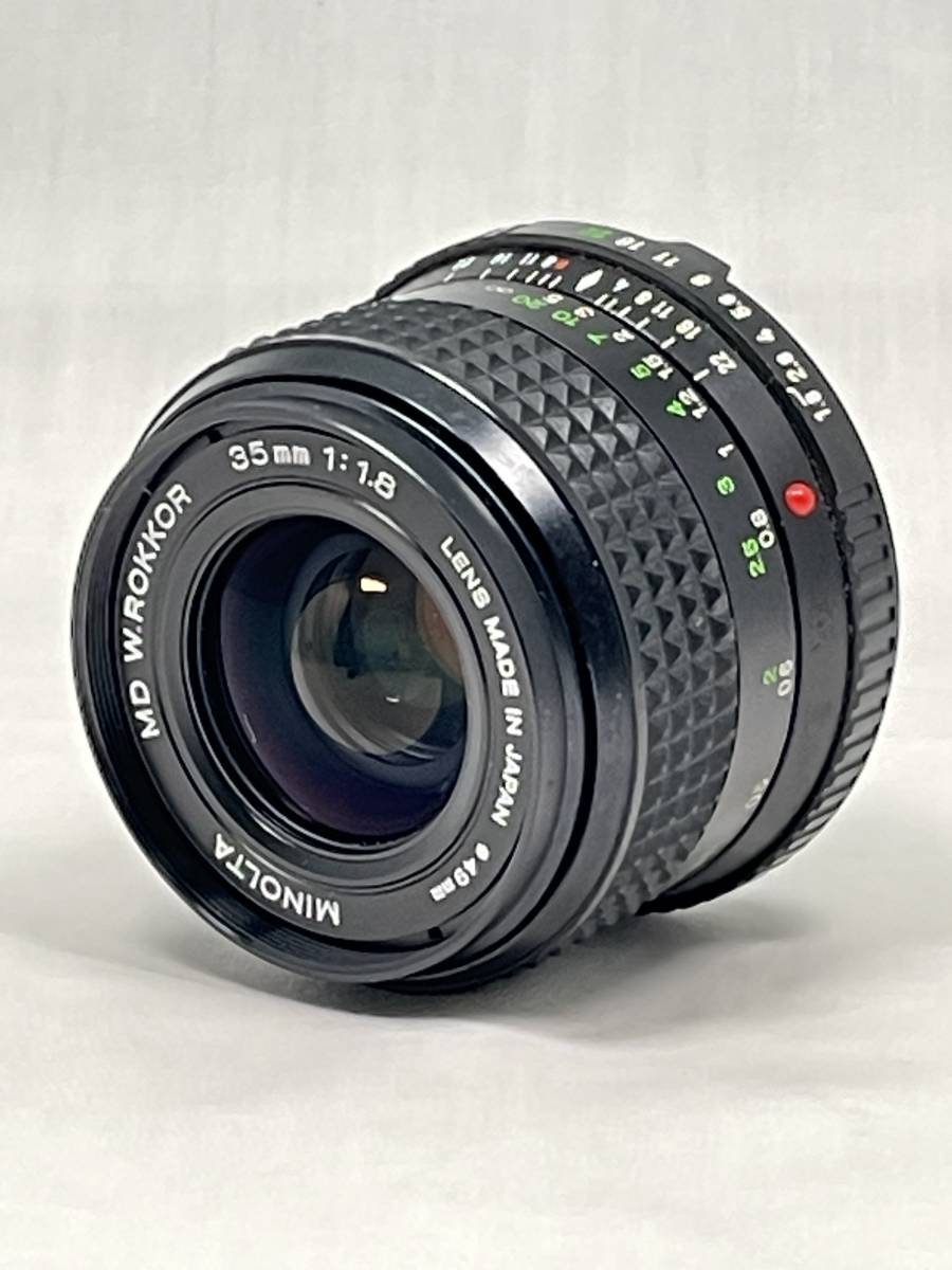 【美品】【希少】MINOLTA MD W.ROKKOR 35mm f/1.8 希少 美品 MINOLTA ミノルタ MD W.ROKKOR 35mm 1.8 希少美MINOLTA