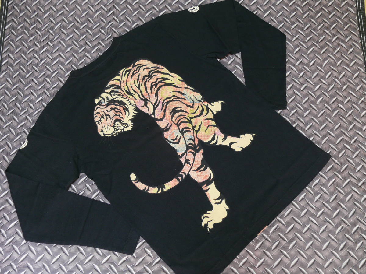 ♪CROPPED HEADS(クロップドヘッズ) 華竹虎(はなたけとら)◆長袖Tシャツ◆カラー：ブラック◆SIZE：XL 未使用(ラスト１点物)