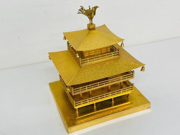 kt3094／金閣寺 置物 招福 和風 飾り インテリア 金属工芸