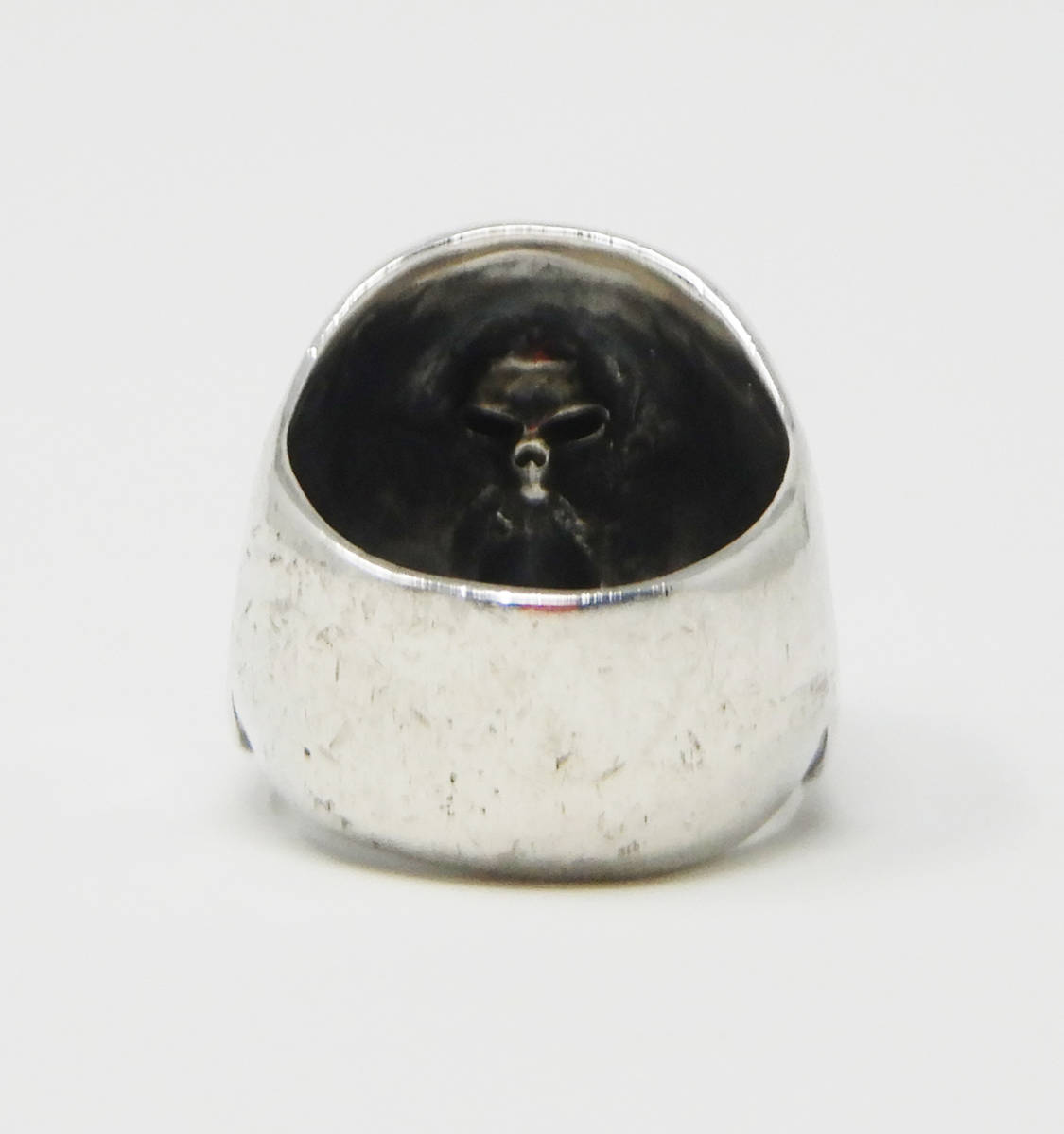 ジャンク☆NUMBER NINE JAM HOME MADE☆SILVER RUBY SKULL RING 19号