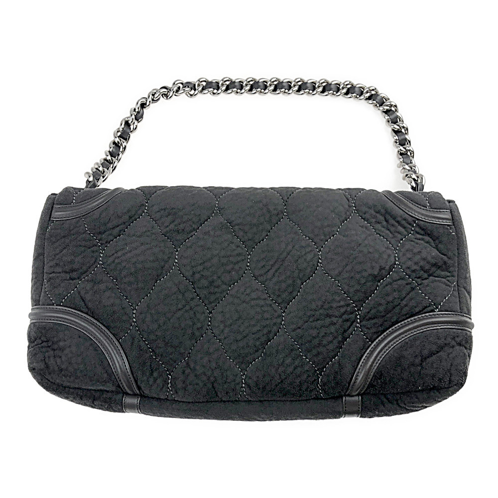 CHANEL シャネル レザー ムートン チェーン ショルダー 12番台 グレー