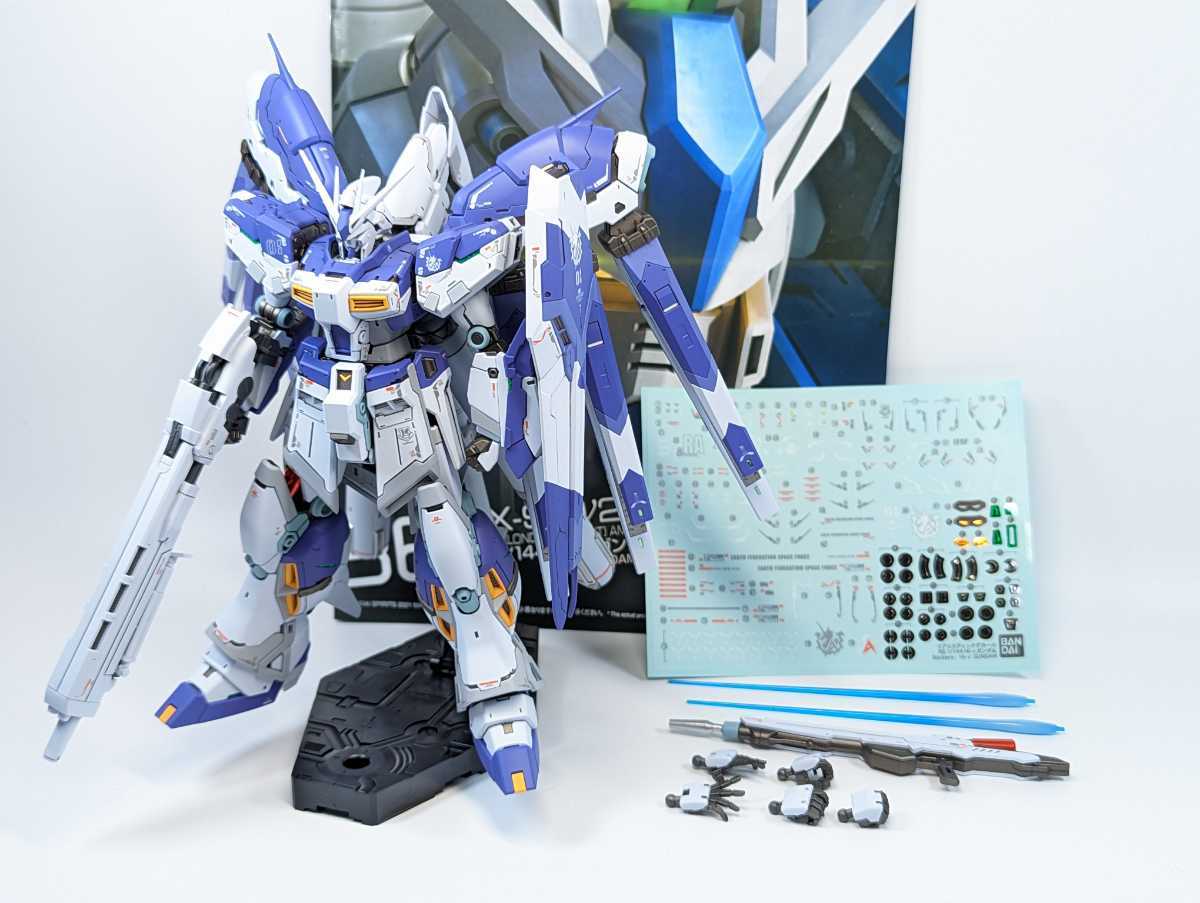 完成品 塗装改修済 バンダイ RG1/144 Hi-vガンダム ハイパーメガライフ