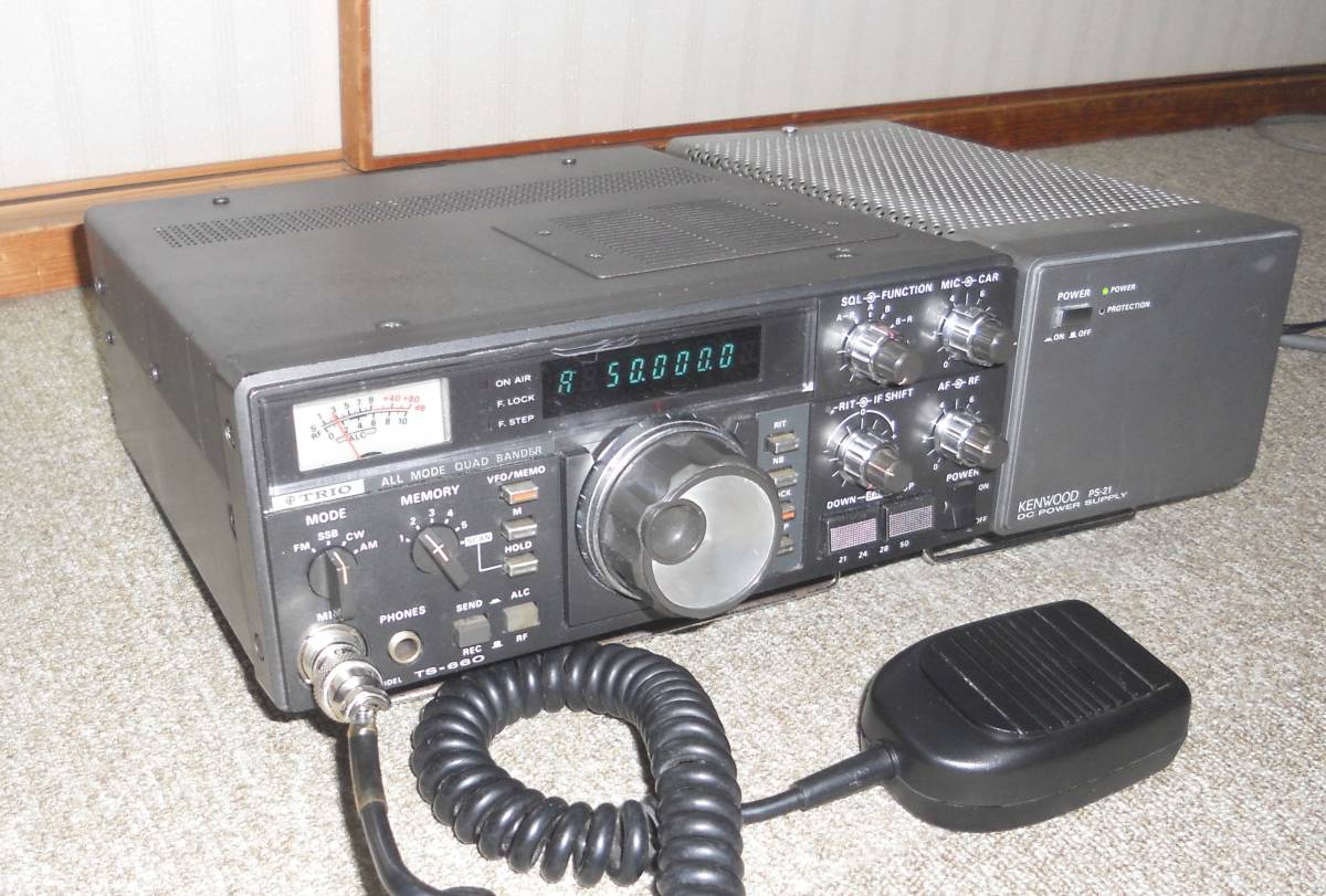 TRIO (KENWOOD) TS-660 21～50MHz帯オールモード送受信機 電源付②☆