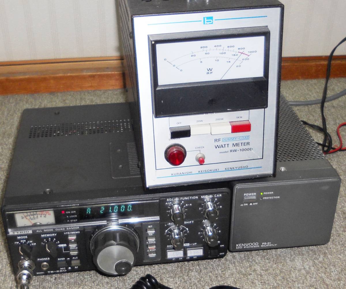 TRIO (KENWOOD) TS-660 21～50MHz帯オールモード送受信機 電源付②☆