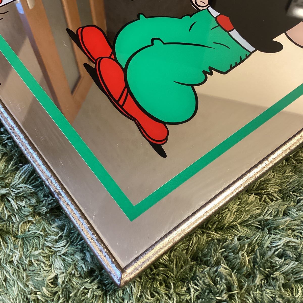 ヴィンテージPOPEYE パブミラー モノクロ ヴィンテージ壁掛け