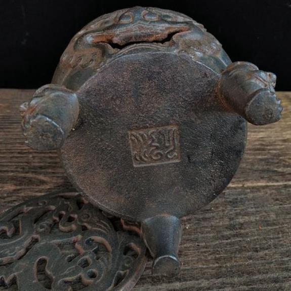 鉄器 両耳獣頭炭ストーブ 茶炉 茶道具 装飾品 工芸品 置物 鉄器 両耳獣頭炭ストーブ 茶炉 茶道具 装飾品 工芸品 置物 ｜