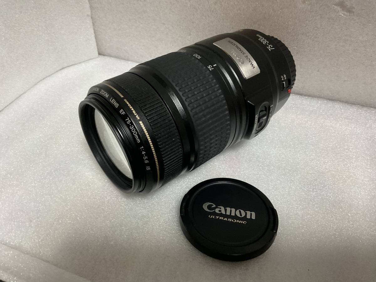 CANON ZOOM LENS EF 75 - 300mm 1: 4 - 5.6 IS CANON IMAGE STABILIZER CANON LENS MADE IN JAPAN 