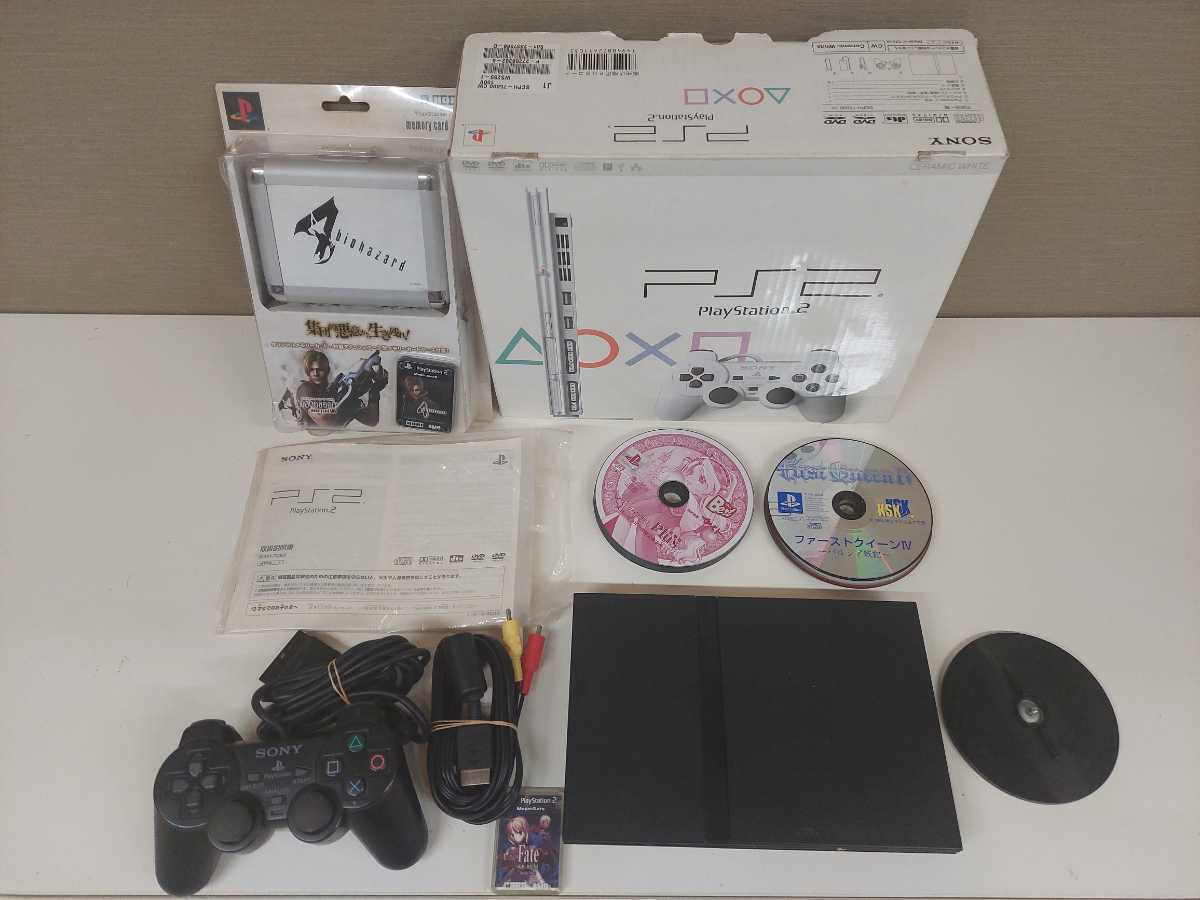 ジャンク】PS2本体2台+ソフト18枚セット/バイオハザード/STAR WARS 