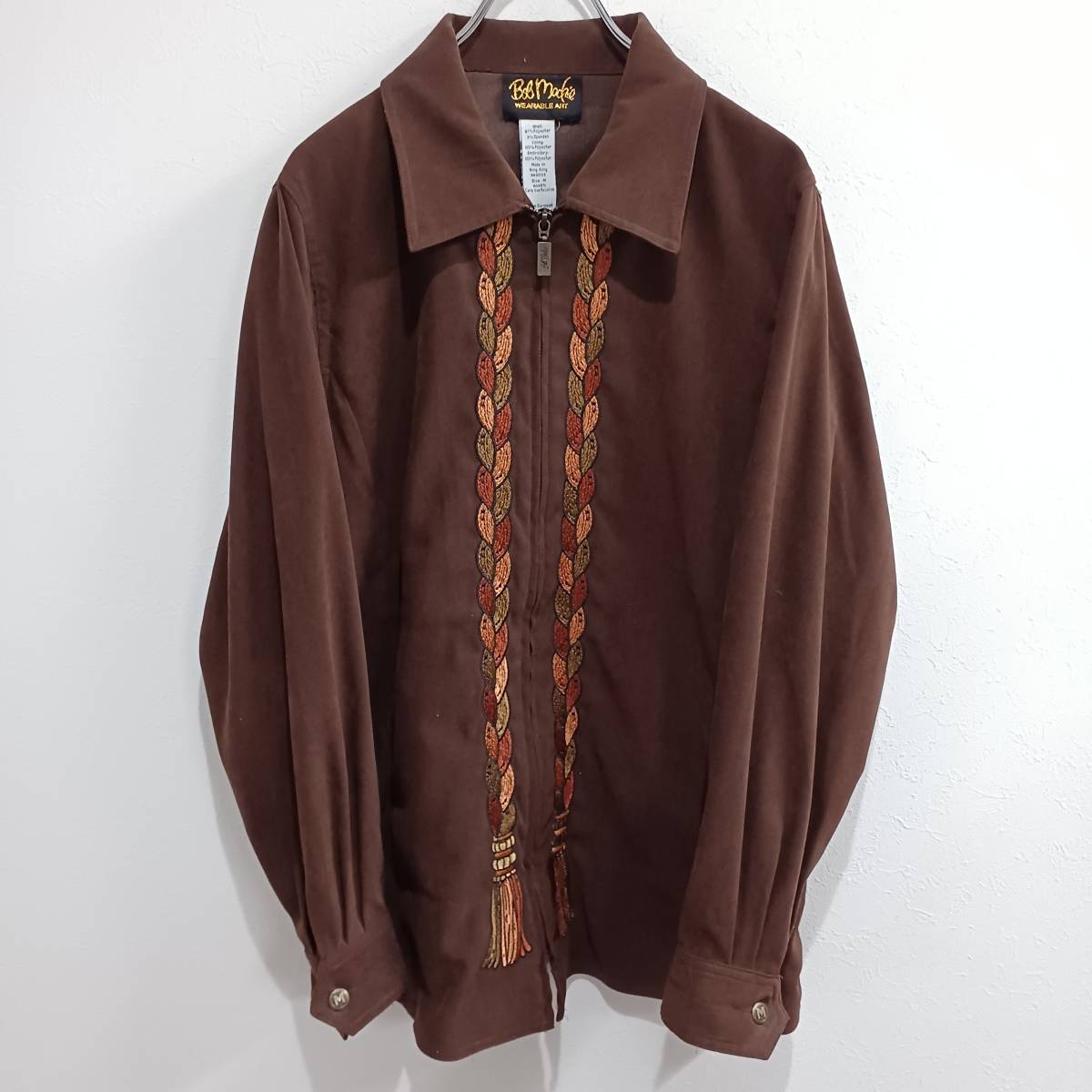 ビンテージ　ボブマッキー　デザイン　タッセル　刺繍　ジップアップ　ジャケット　ユニセックス　220921