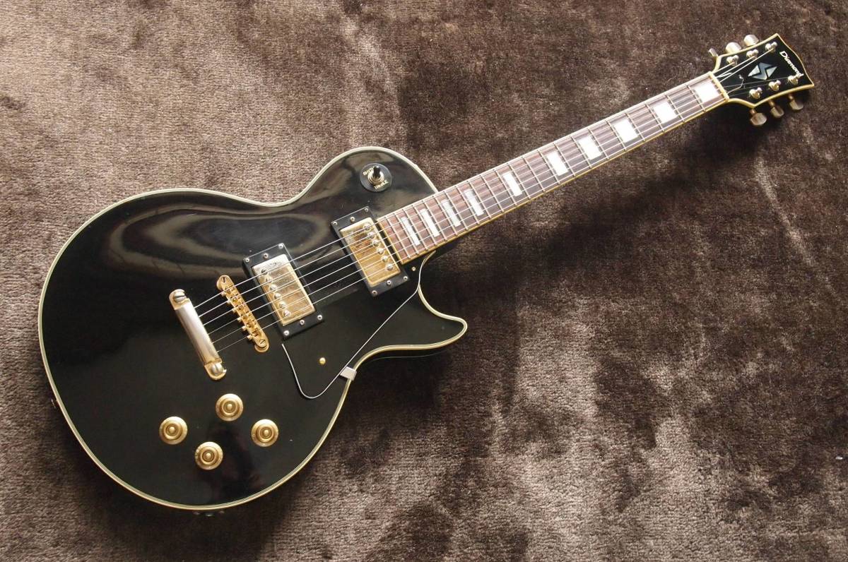Diamond レスポールカスタム Aria Diamond | Paul Les - Gold Custom LPC-470 Black (Black ARIA