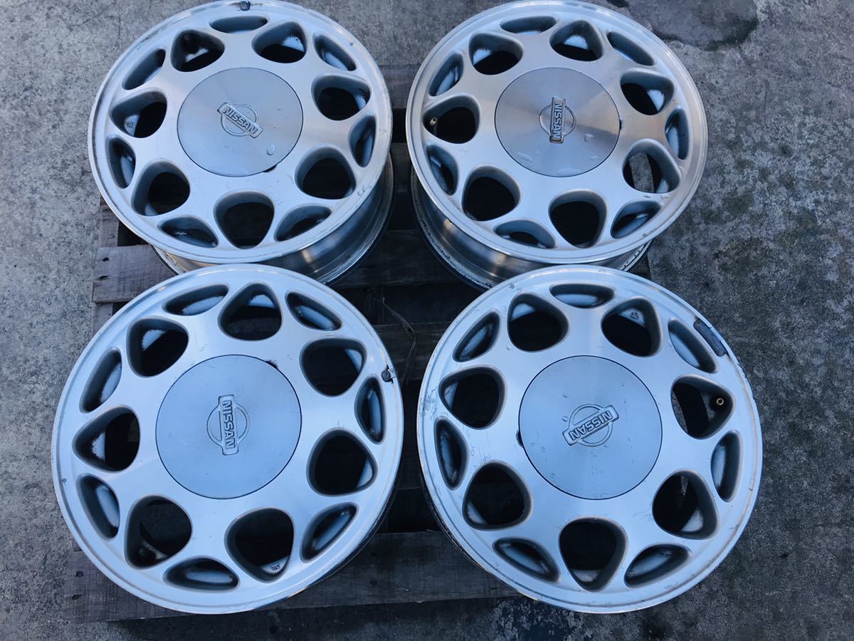 中古 日産 旧型 純正アルミホイール 15×6J 4穴114.3 40 4本 シルビア 