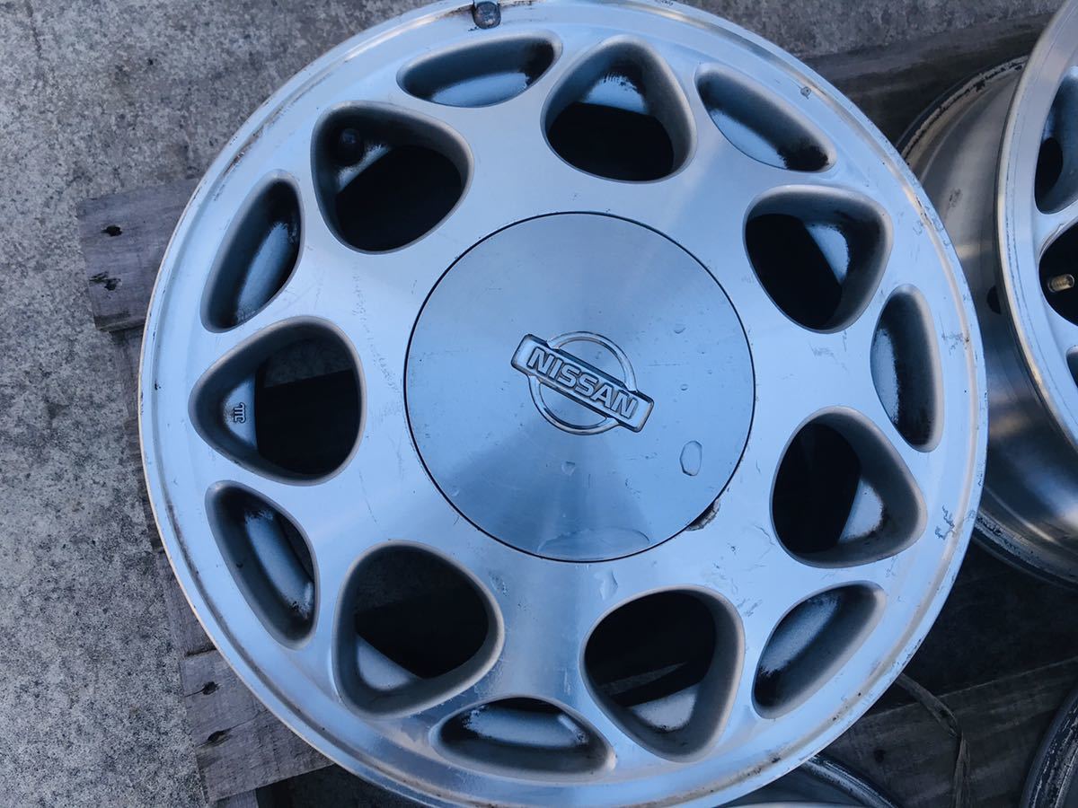 中古 日産 旧型 純正アルミホイール 15×6J 4穴114.3 40 4本 シルビア 