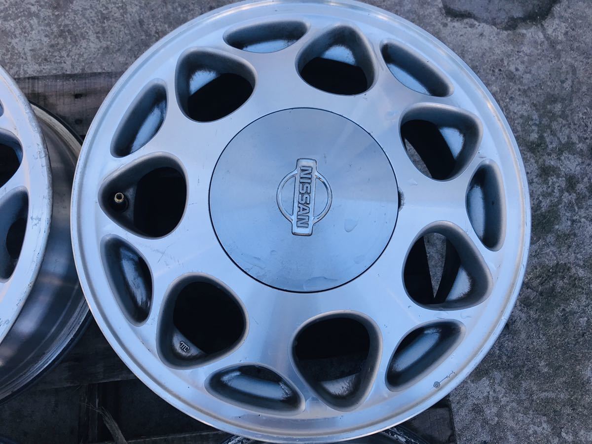 中古 日産 旧型 純正アルミホイール 15×6J 4穴114.3 40 4本 シルビア 