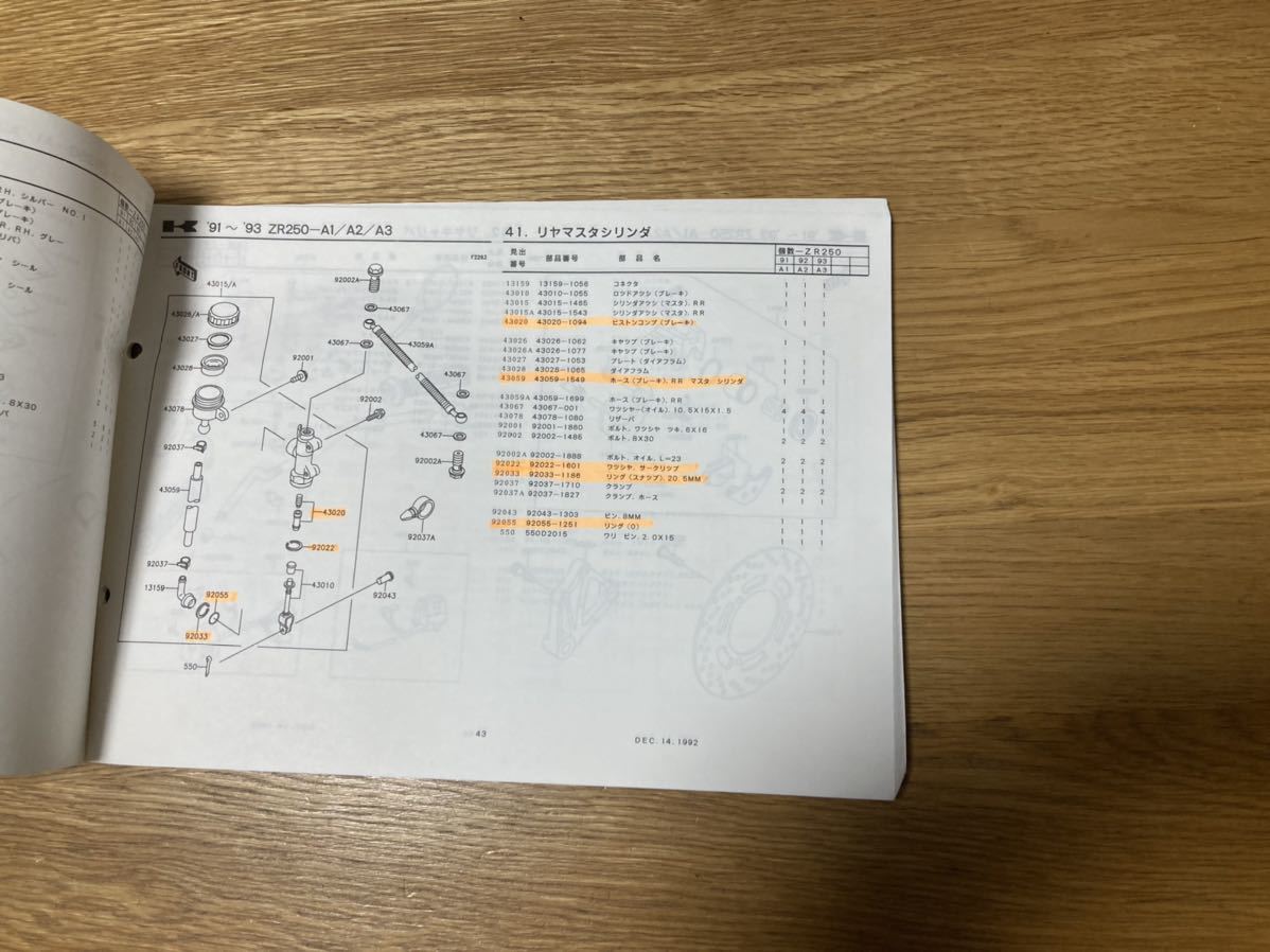 バリオス Balius サービスマニュアル パーツカタログ KAWASAKI パーツ