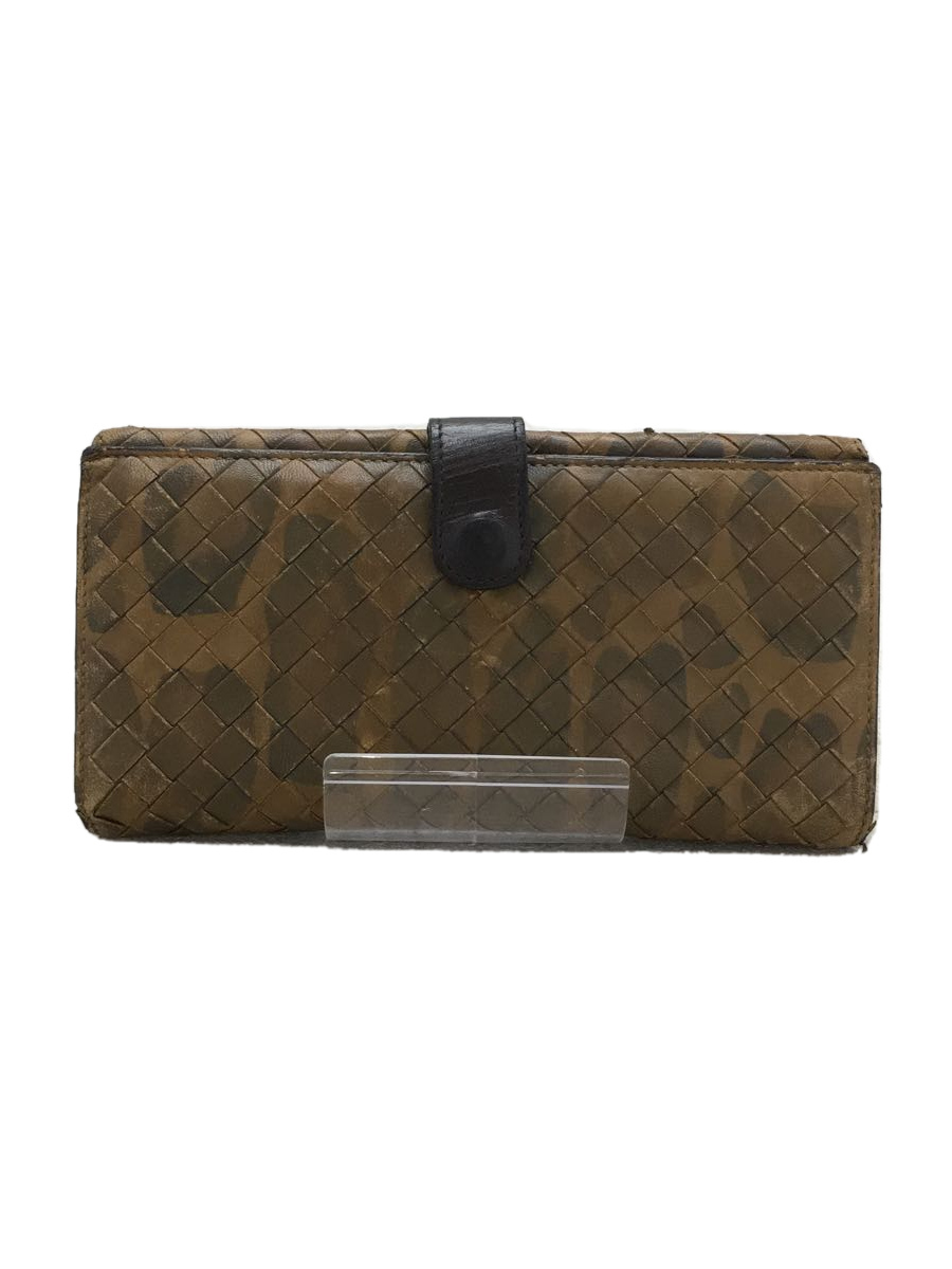 BOTTEGA VENETA◇長財布/レザー/ブラウン 【公式通販】
