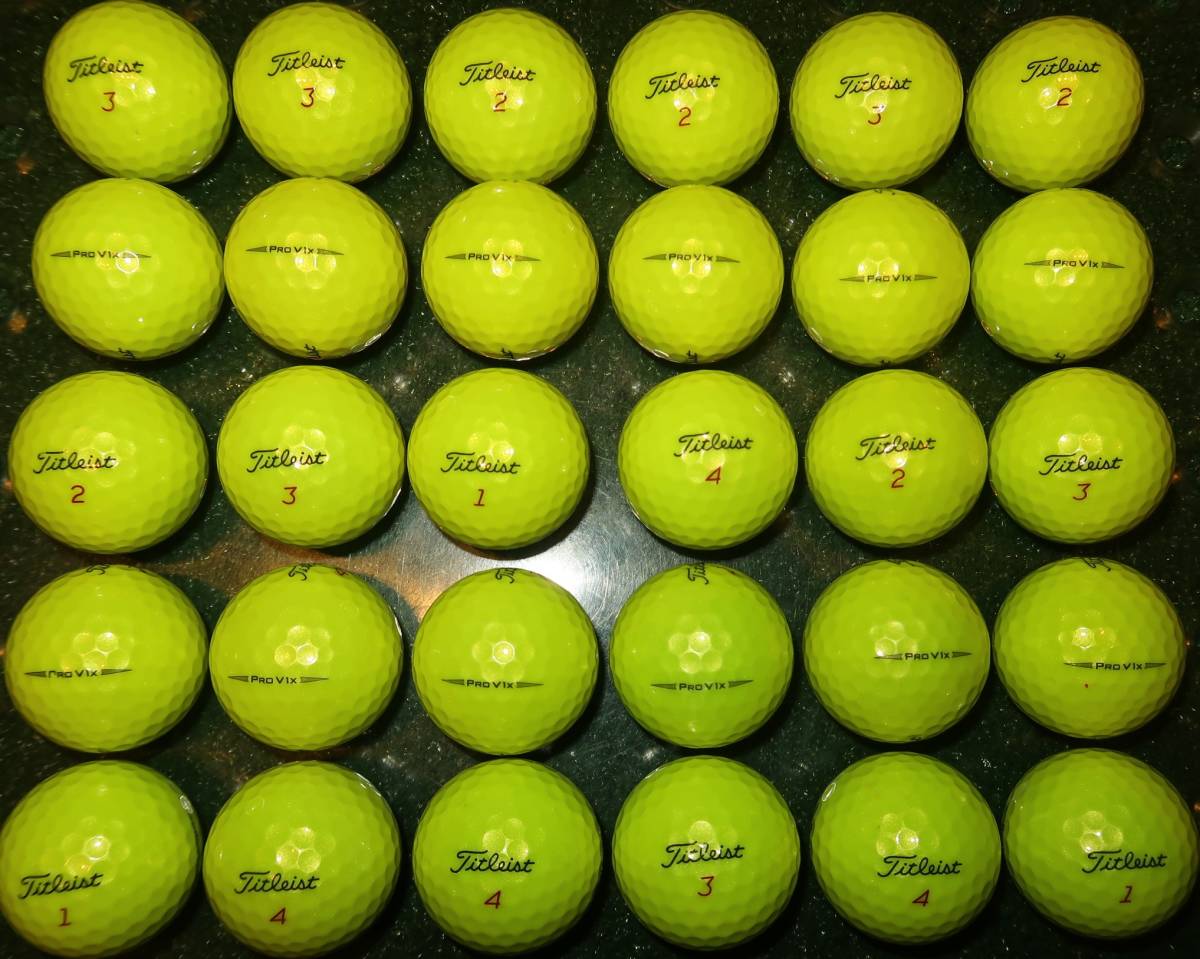 ロストボール　2019年モデル　タイトリストプロV1X　イエロー　30個