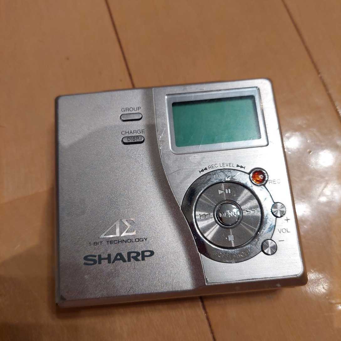 【本体のみ】SHARP シャープ ポータブルMDレコーダー MD-DR77【シルバー】