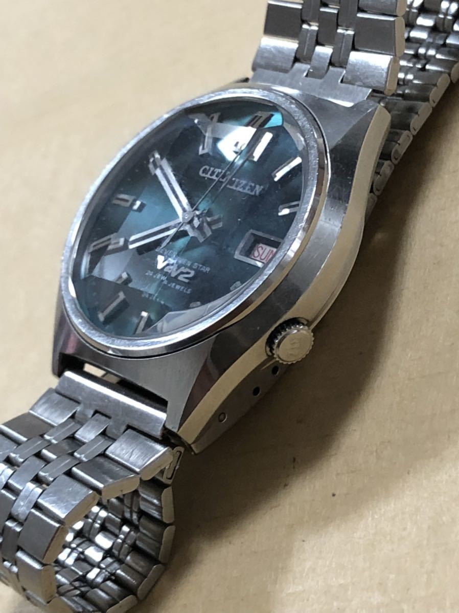 OH済 シチズン セブンスターV2 24石 美品 CTIZENシチズン セブンスターV2 自動巻24石 4-770838 Y中古品 V2 シチズン