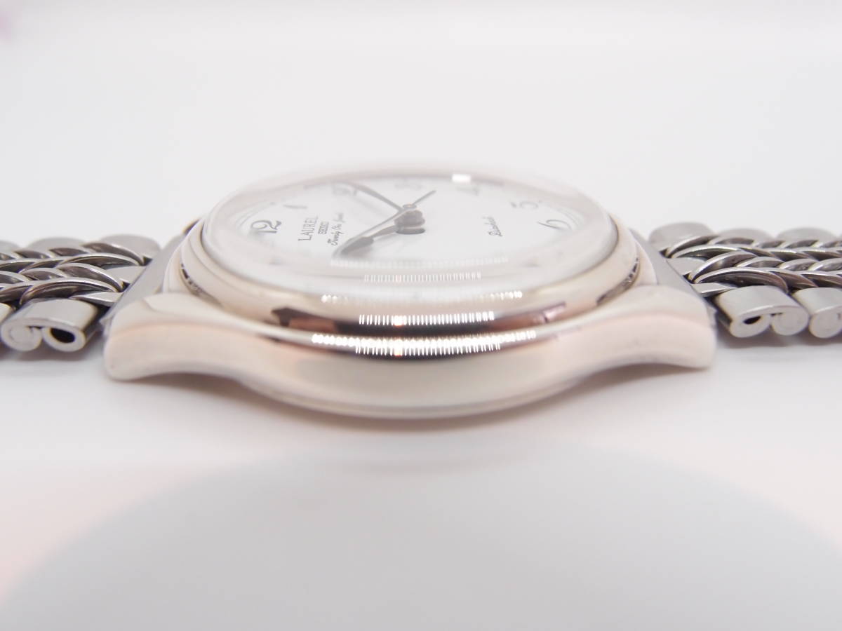 SEIKO LAUREL ローレル LJAL601 4S24-0040 手巻き 琺瑯文字盤 シルバー 