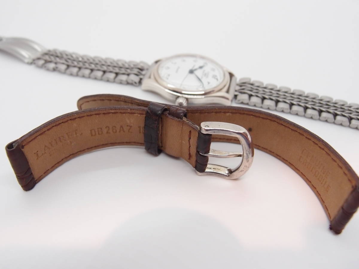 SEIKO LAUREL ローレル LJAL601 4S24-0040 手巻き 琺瑯文字盤 シルバー 