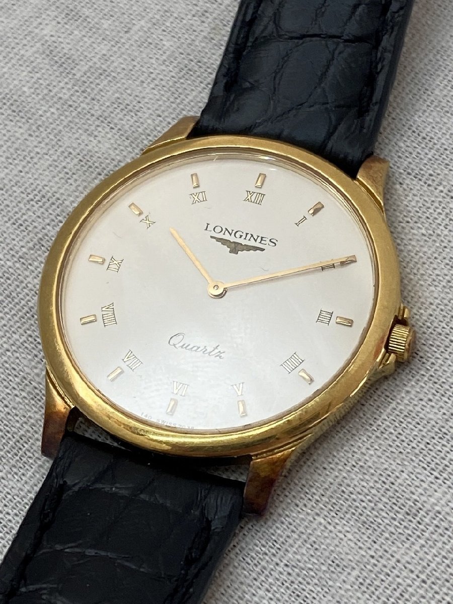 □綺麗【LONGINES ロンジン 140 スイス 7038 ホワイト シルバー 文字盤