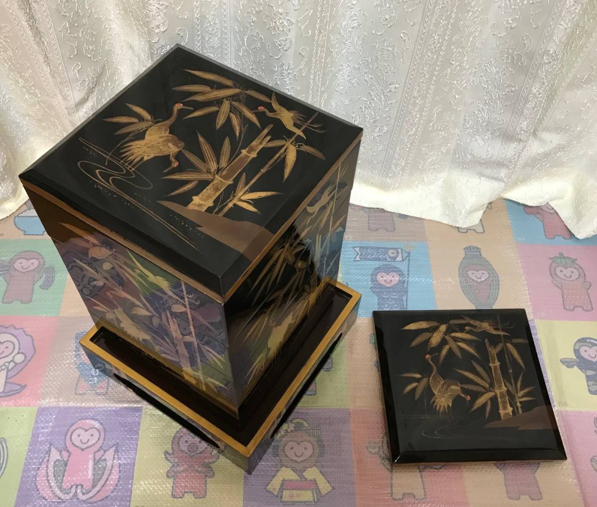 平安象彦 縁高 10客 共箱 弁当箱 のぼっ 重箱