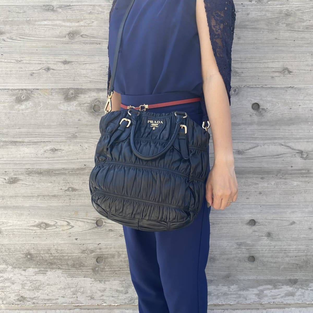 1円【最高級 激レア】PRADA プラダ 2way ショルダーバッグ トート 