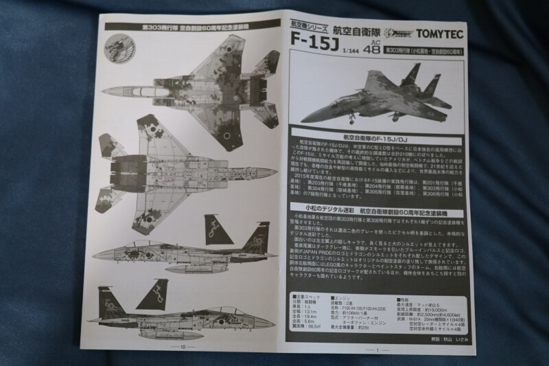 1/144 技MIX F-15J 第303飛行隊 小松基地 デジタル迷彩 2014 空自創設 