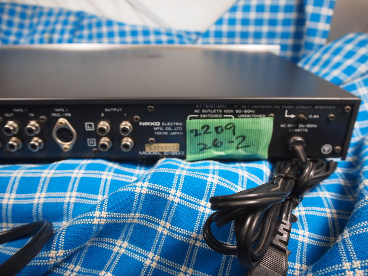 NIKKO 値上げ ニッコー C-203 オールFET プリアンプ 完動美品 （3ヶ月