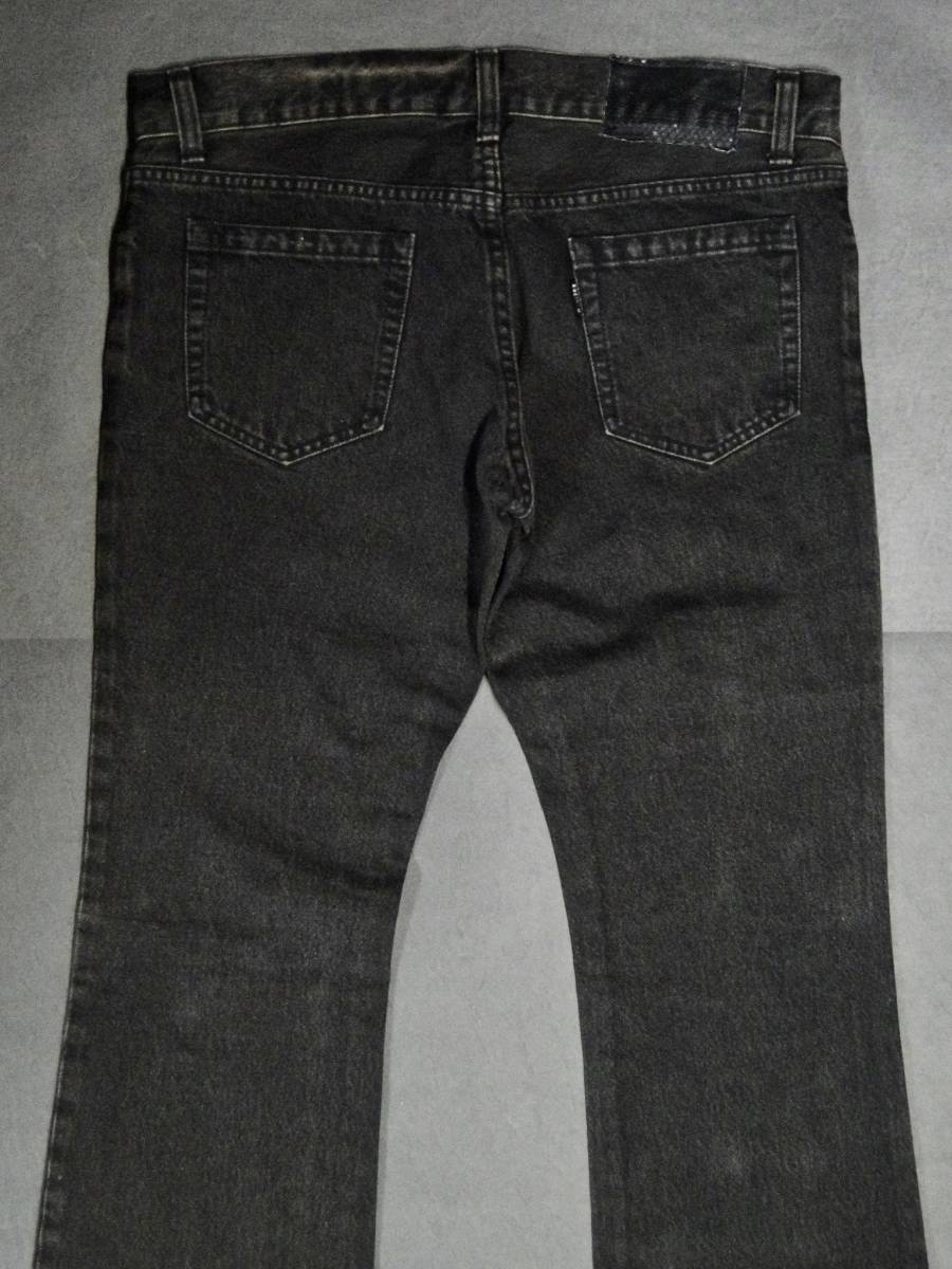 5351プールオム]ユーズド箔加工ブーツカットデニム/蛇革パイソンレザー