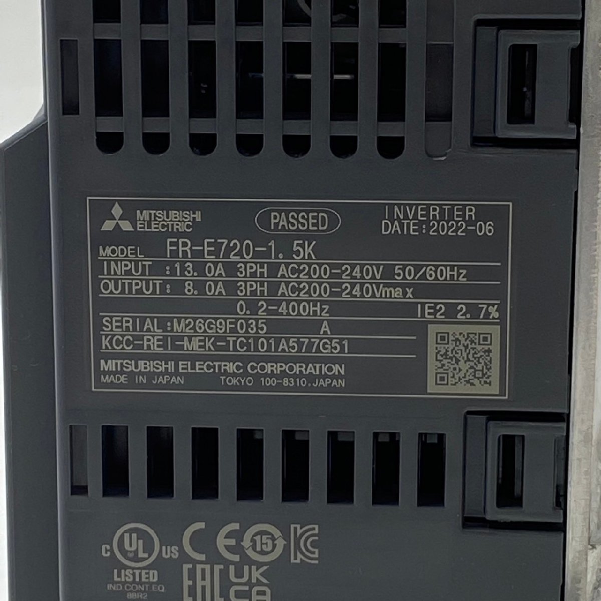 三菱インバーター1.5kw 2個セット価格交渉受け付けます
