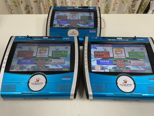 通信カラオケ DAM デンモクid CM2000-DK×3台 チャージャー付 動作OK