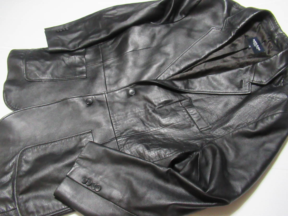 数量限定，100%新品 イタリア製羊革 SARTORIA BELINILI レザージャケット黒4L 裏地ペイズリー柄(XLサイズ以上)｜売買されたオークション情報、yahooの商品情報をアーカイブ公開 - オークファン XLサイズ以上
