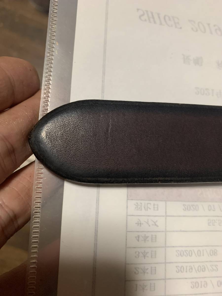 本物 ゴローズ 3センチ固定式ベルトの革のみ 焦げ茶 新品 大人気