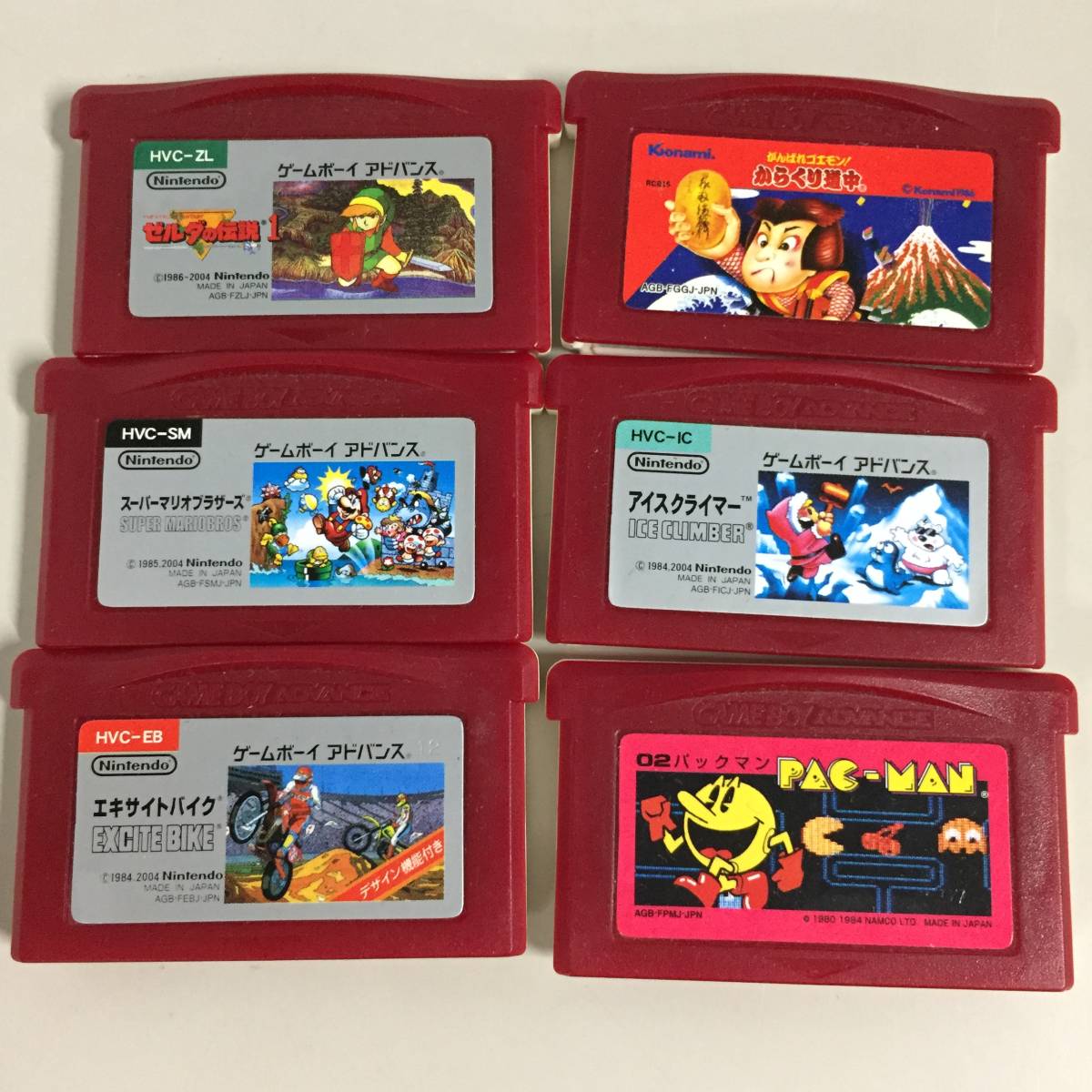 ○GBA ファミコンミニ 6本セット [アイスクライマー ゼルダの伝説1 