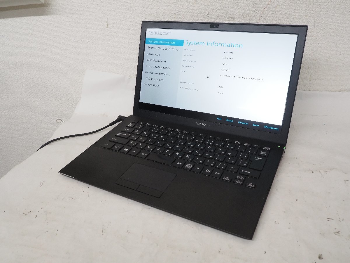 ハード王】VAIO VJS131C11N/Corei5-6200U/8GB/ストレージ無/バイオスOK