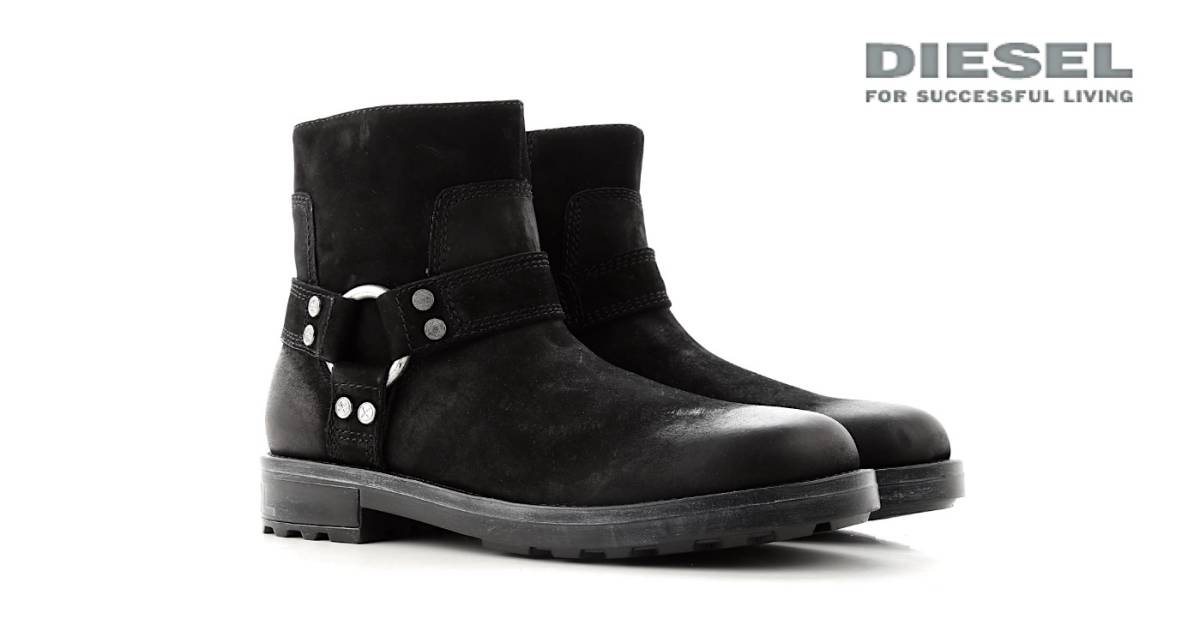 定価約4万 未使用 28.5cm/ディーゼル Diesel カウレザー リング ブーツ 