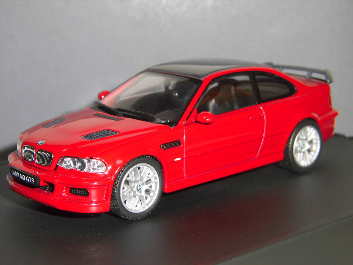 S=1/43☆BMW特注 京商製 BMW M3GTR 2001/E46（イモラレッドⅡ/カーボン 