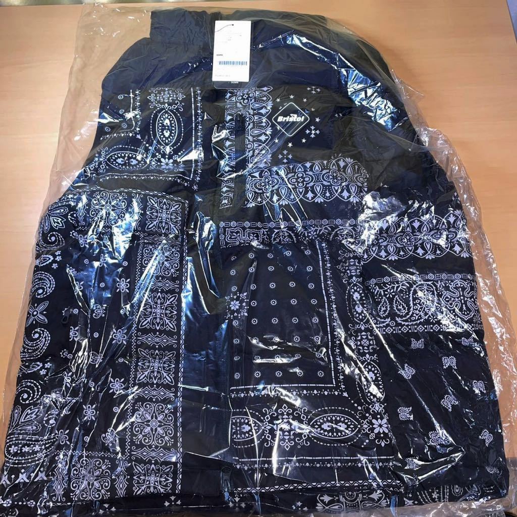 fcrb バンダナ柄 ダウンベスト ブラック Lサイズ Lサイズ 黒 F.C.Real Bristol DOWN VEST FCRB バンダナ ペイズリー